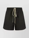 Fear Of God Straight-leg Pleated Wool And Cotton-blend Twill Drawstring Cargo Shorts