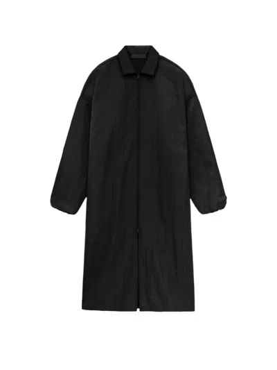 Fear Of God Textured Nylon Trench In Black