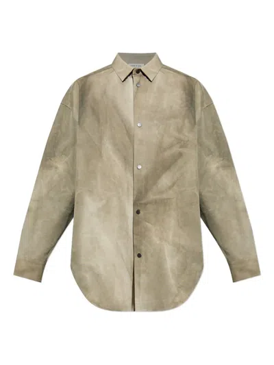 Fear Of God Tie-dye Cotton Shirt In Green