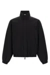Fear Of God Nylon Zip-up Sweatshirt In Black