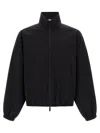 Fear Of God Nylon Zip-up Sweatshirt In Black