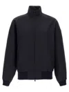 Fear Of God Black Nylon Bomber With High Collar In Black