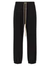 Fear Of God Elastic Waistband Trackpant Joggers With Side Zip Pockets In Black