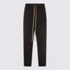 Fear Of God Cotton Sweatpants With Elasticated Hem And Ribbed Cuffs In Black