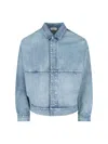 Fear Of God Denim Trucker Casual Jackets And Parka Blue