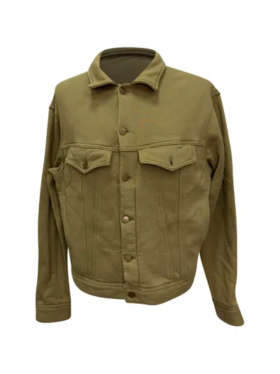Pre-owned Fear Of God Trucker Denim Jacket In Green