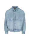 Fear Of God Denim Trucker Casual Jackets And Parka Blue In Light Blue