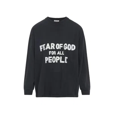 Fear Of God Long Sleeve Future Graphic T-shirt In Black