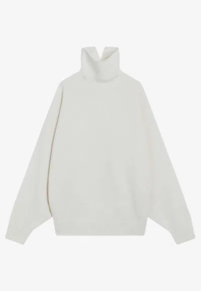 Fear Of God Turtleneck Knitted Wool Sweater In White