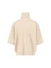 Fear Of God Turtleneck Sweater In Beige Virgin Wool Dropped Shoulders