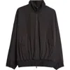 Fear Of God Vented Stand Collar Track Jacket In Black