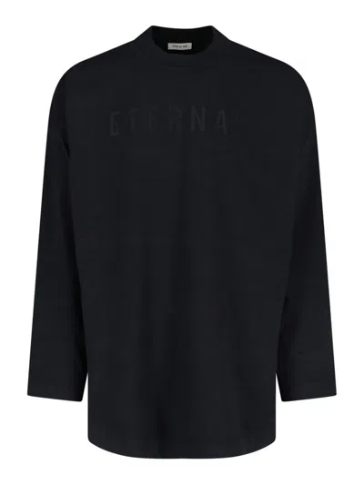 Fear Of God Relaxed Fit Long-sleeved Top In Black