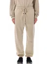 Fear Of God Vintage Core Fleece Sweatpants With Elastic Cuffs And In-seam Pockets In Neutral