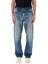 Fear Of God Vintage Wash Straight Jeans In Blue