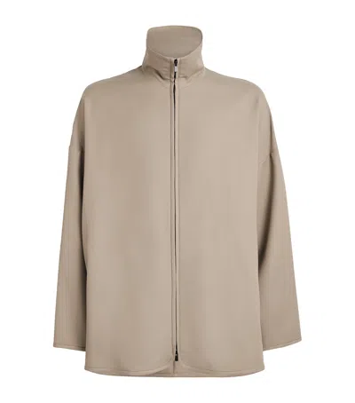 Fear Of God Virgin Wool-blend High-neck Jacket In Neutral