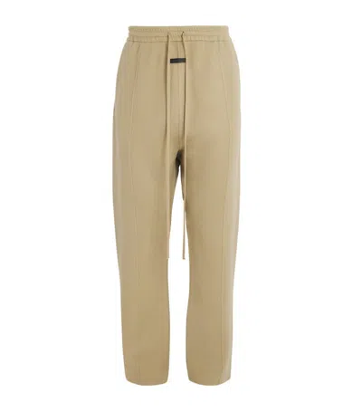 Fear Of God 'forum' Beige Pants With Elastic Drswstring Waist And Logo Patch On The Front In Brown