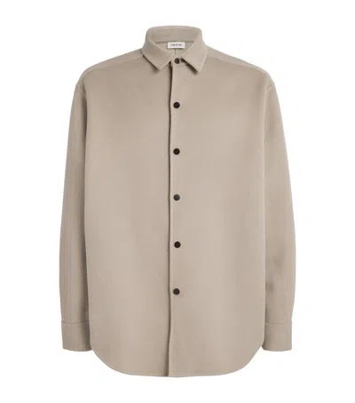 Fear Of God Beige Wool Cashmere Overshirt In Dusty Beige