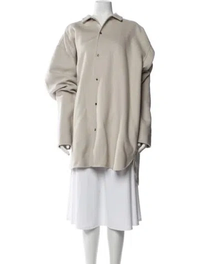 Pre-owned Fear Of God Virgin Wool Coat In Neutral