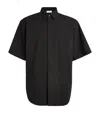 Fear Of God Black Shirt With Classic Collar And Logo Patch On The Back In Black