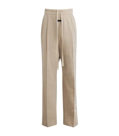 Fear Of God Virgin Wool-cotton Drawstring Trousers In White
