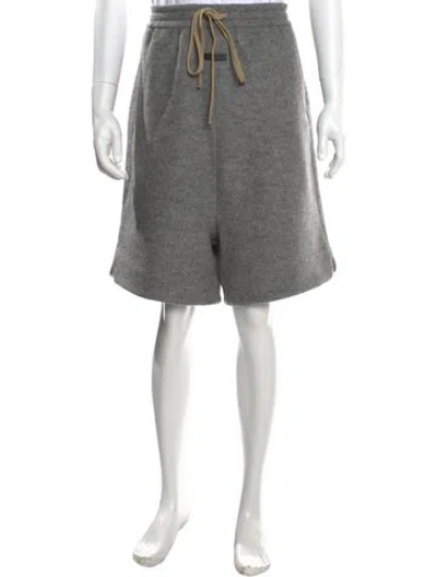 Pre-owned Fear Of God Virgin Wool Jogger Shorts In Gray