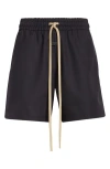 Fear Of God Straight-leg Pleated Wool And Cotton-blend Twill Drawstring Cargo Shorts In Navy