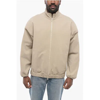 Fear Of God Viscose Blend Eternal Bomber Jacket With Embossed Detail In Nude