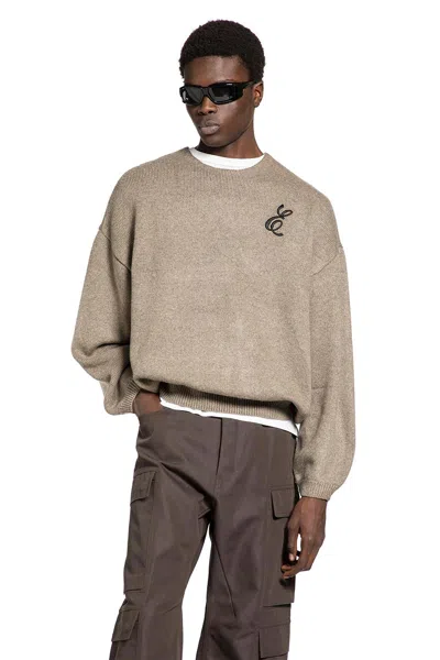 Fear Of God Waffle Crewneck Sweater In Neutral