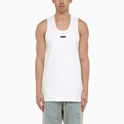 FEAR OF GOD WHITE COTTON TANK TOP