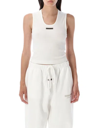 Fear Of God White Ribbed Scoop Neck Tank Top In Neutral