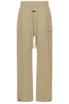 Fear Of God Cargo Wool And Cotton Blend Trousers In Melange Beige