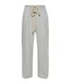 Fear Of God Grey Pants With Elastic Drawstring And Wide Leg In Cotton Blend Man In Gray