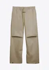 Fear Of God Wide-leg Drawstring Pants In Beige