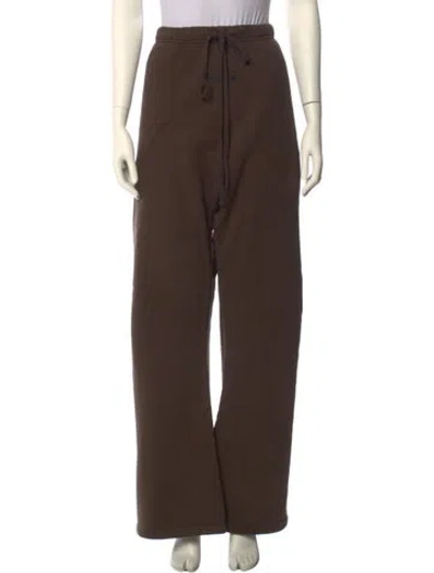 Pre-owned Fear Of God Wide Leg Pants In Brown