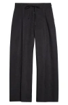Fear Of God Wide Leg Virgin Wool & Cashmere Drawstring Pants In Charcoal