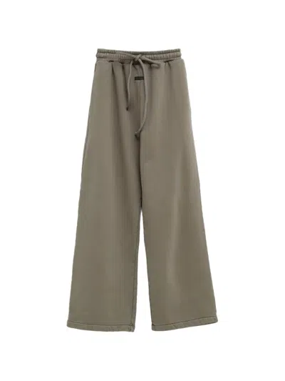 Fear Of God Wide-leg Drawstring-waist Track Pants In Green