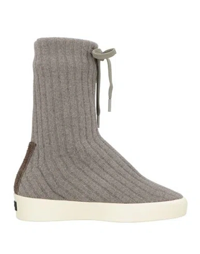 Fear Of God Woman Ankle Boots Grey Size 8 Textile Fibers In Gray