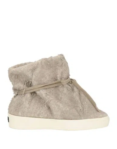 Fear Of God Woman Ankle Boots Light Grey Size 8 Leather In Gray