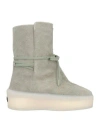 Fear Of God Woman Ankle Boots Sage Green Size 11 Leather