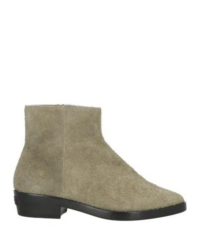 Fear Of God Woman Ankle Boots Sage Green Size 8 Leather