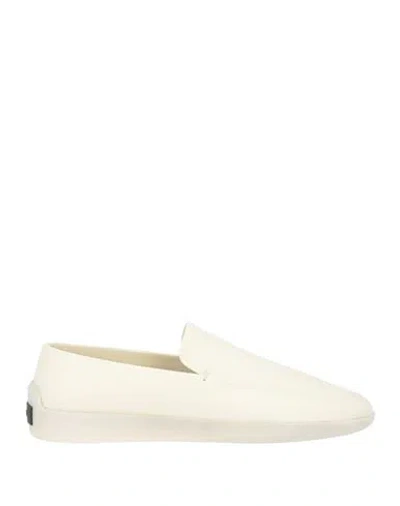 Fear Of God Woman Loafers Cream Size 7 Leather In White