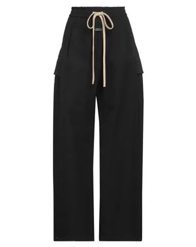 Fear Of God Woman Pants Black Size M Virgin Wool, Cotton