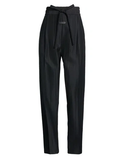 Fear Of God Woman Pants Black Size S Viscose, Virgin Wool