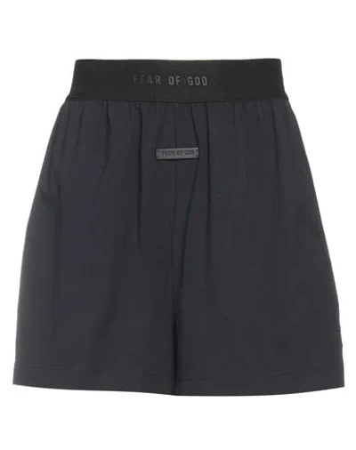 Fear Of God Woman Shorts & Bermuda Shorts Black Size S Cotton, Elastane