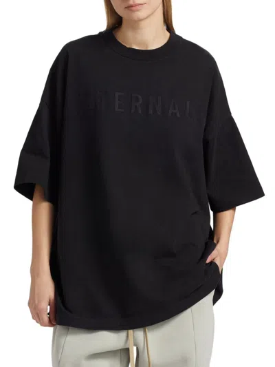 Fear Of God Women's Eternal Cotton T-shirt In Black