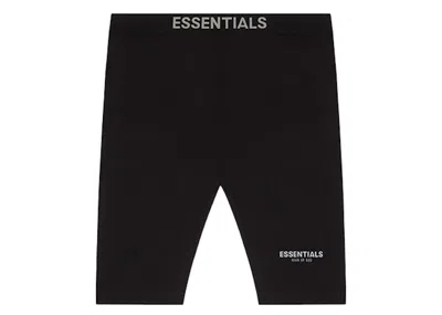 Pre-owned Fear Of God Women's  Essentials Biker Shorts In Dark Slate/stretch Limo/black