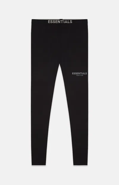 Pre-owned Fear Of God Women's  Essentials Leggings In Dark Slate/stretch Limo/black