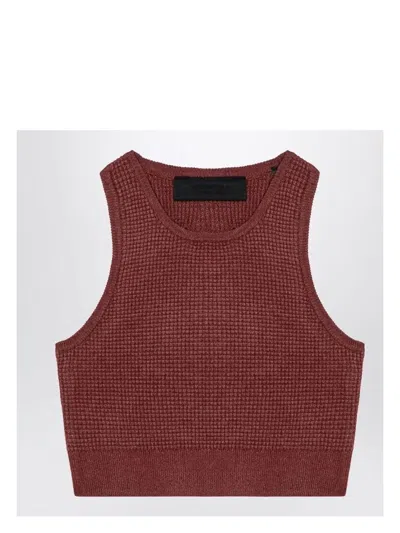 Fear Of God Sporty Burgundy Honeycomb Tank Top