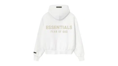 Pre-owned Fear Of God Womens Essentials Classic Zipup Hoodie In Cloud White