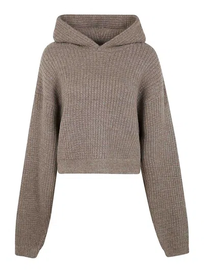 Fear Of God Womens Heavy Waffle 90`s Hoodie In Brown